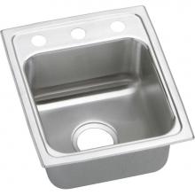 Elkay LRADQ1316552 - 18 Gauge Stainless Steel 13'' x 16'' x 5.5'' Single Bowl Top Mount K