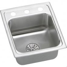 Elkay LRADQ131665PD0 - 18 Gauge Stainless Steel 13'' x 16'' x 6.5'' Single Bowl Drop-in Kit