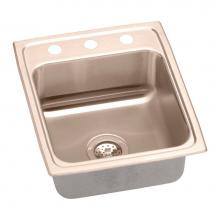 Elkay LRAD1522603-CU - CuVerro Antimicrobial Copper 15'' x 22'' x 6'', Single Bowl Drop-in