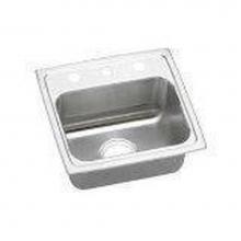 Elkay LRAD171660X - 18 Gauge Stainless Steel 17'' x 16'' x 6'' Single Bowl Drop-in Kitch