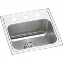 Elkay LRAD171665PD2 - 18 Gauge Stainless Steel 17'' x 16'' x 6.5'' Single Bowl Drop-in Kit