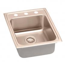 Elkay LRAD172255OS4-CU - CuVerro Antimicrobial Copper 17'' x 22'' x 5-1/2'', Single Bowl Drop