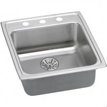 Elkay LRADQ202265PD2 - 18 Gauge Stainless Steel 19.5'' x 22'' x 6.5'' Single Bowl Drop-in K