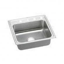 Elkay LRAD221960X - 18 Gauge Stainless Steel 22'' x 19.5'' x 6'' Single Bowl Drop-in Kit