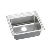 Elkay LRAD221965X - 18 Gauge Stainless Steel 22'' x 19.5'' x 6.5'' Single Bowl Drop-in K
