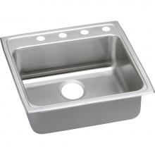 Elkay LRADQ2222604 - Lustertone Classic Stainless Steel 22'' x 22'' x 6'', 4-Hole Single