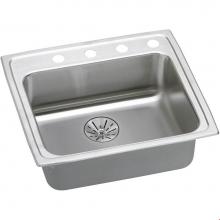 Elkay LRADQ252165PD1 - 18 Gauge Stainless Steel 25'' x 21.25'' x 6.5'' Single Bowl Drop-in