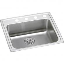 Elkay LRAD252165PD1 - 18 Gauge Stainless Steel 25'' x 21.25'' x 6.5'' Single Bowl Drop-in