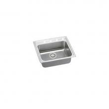 Elkay LRAD252165X - 18 Gauge Stainless Steel 25'' x 21.25'' x 6.5'' Single Bowl Drop-in