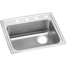 Elkay LRAD252155R4 - 18 Gauge Stainless Steel 25'' x 21.25'' x 5.5'' Single Bowl Drop-in