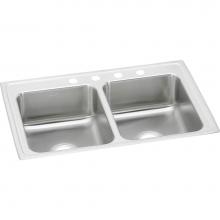 Elkay LRAD2918400 - Lustertone Classic Stainless Steel 29'' x 18'' x 4'', Equal Double B
