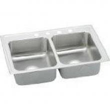 Elkay LRAD291865X - 18 Gauge Stainless Steel 29'' x 18'' x 6.5'' Double Bowl Drop-in Kit