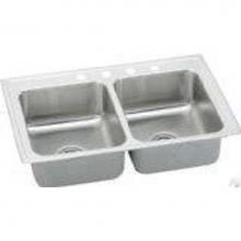 Elkay LRAD331960X - 18 Gauge Stainless Steel 33'' x 19.5'' x 6'' Double Bowl Drop-in Kit