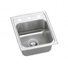 Elkay LRQ15170 - 18 Gauge Stainless Steel 15'' x 17.5'' x 7.625'' Single Bowl Top Mou