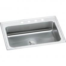 Elkay LRS3322PD0 - 18 Gauge Stainless Steel 33'' x 22'' x 7.625'' Single Bowl Drop-in K