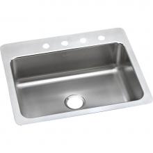 Elkay LSR27224 - 18 Gauge Stainless Steel 27'' x 22'' x 8'' Single Bowl Dual Mount Ki