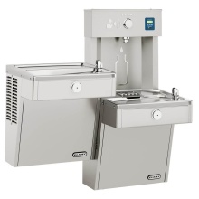Elkay LVRCTLDDWSK - ezH2O Vandal-Resistant Bottle Filling Station & Bi-Level Cooler Filtered Non-Refrigerated Stai