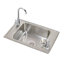 Elkay PSDKR2517VRC - Celebrity Stainless Steel 25'' x 17'' x 7-1/8'' 2-Hole Single Bowl D
