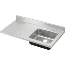 Elkay S4819R4 - 18 Gauge Stainless Steel 48'' x 25'' x 7.5'' Single Bowl Custom Sink