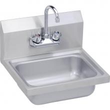Elkay SEHS-17X - Hand Sink, 17X15 OA, 14X10X5 Bowl, Faucet Included, 20 GA 300 Series SS, NSF