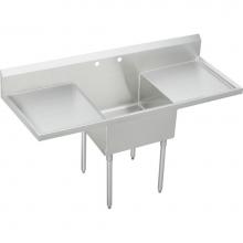 Elkay SS8130LROF2 - Sturdibilt Stainless Steel 78'' x 27-1/2'' x 14'' Floor Mount, Singl