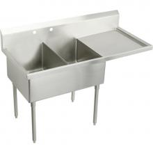Elkay SS8254ROF2 - Sturdibilt Stainless Steel 79-1/2'' x 27-1/2'' x 14'' Floor Mount, D