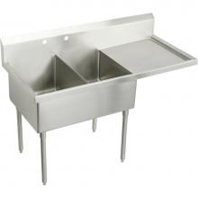 Elkay SS8260R0 - SS DOUBLE COMPT SCULLERY SINK