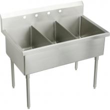 Elkay SS83722 - SS TRIPLE COMPT SCULLERY SINK