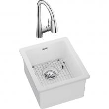 Elkay SWU1517WHFC - Fireclay 16-7/16'' x 18-15/16'' x 9-1/16'' Single Bowl Undermount Ba