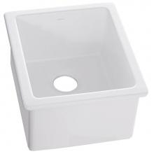 Elkay SWU1517WH - Fireclay 15'' x 17'' x 10-1/8'' Single Bowl Undermount Bar Sink, Whi