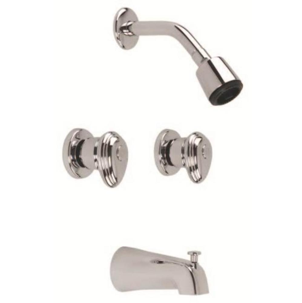 Gerber Hardwater Two Handle Sliding Sleeve Escutcheon Tub & Shower Fitting with Slip Diverter