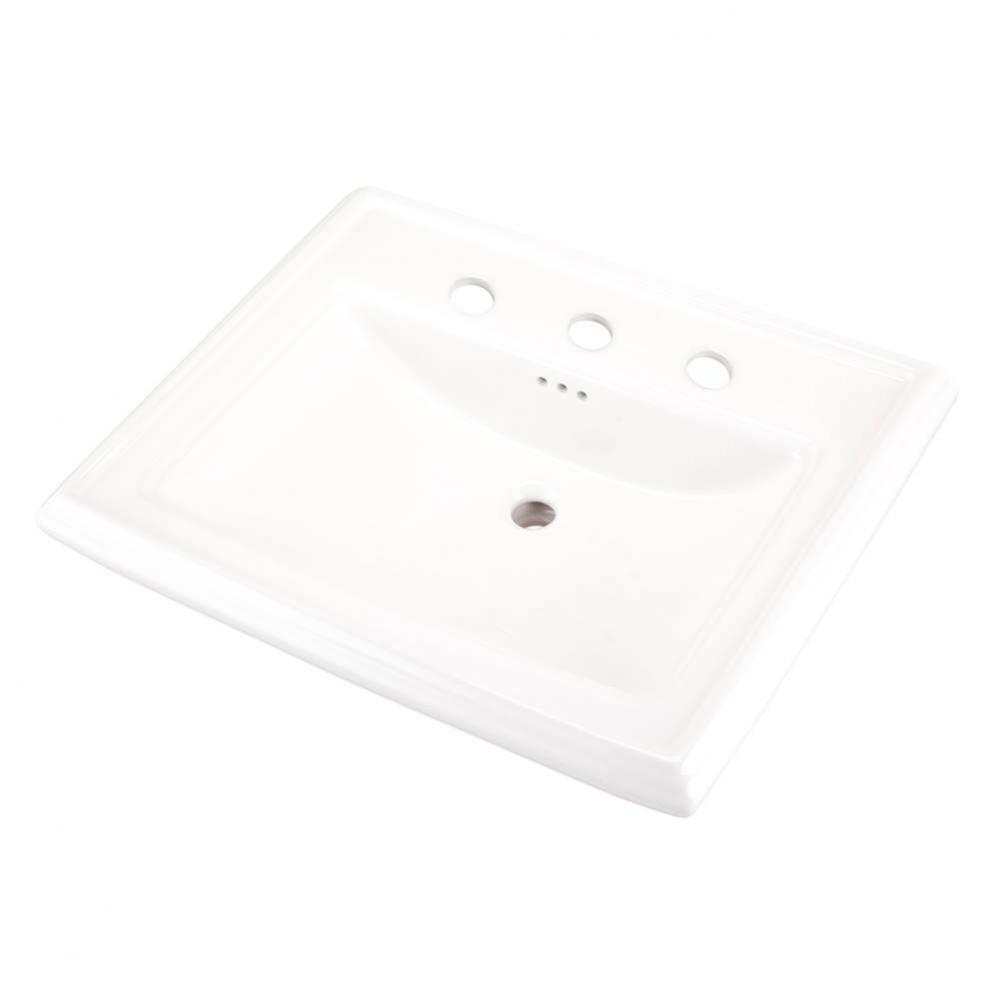 Logan Square Petite Ped Top 24.25''x20.13'' 8''CC White
