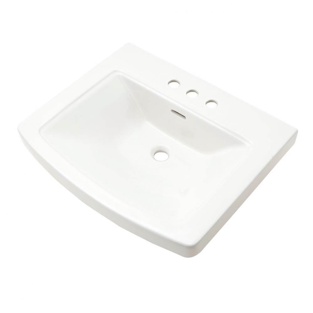 Hinsdale Standard Ped Top 25''x21'' 4''CC White