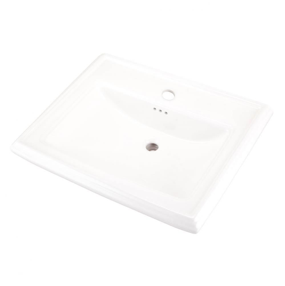 Logan Square Standard Ped Lav 27.38''x21.25'' Single Hole White