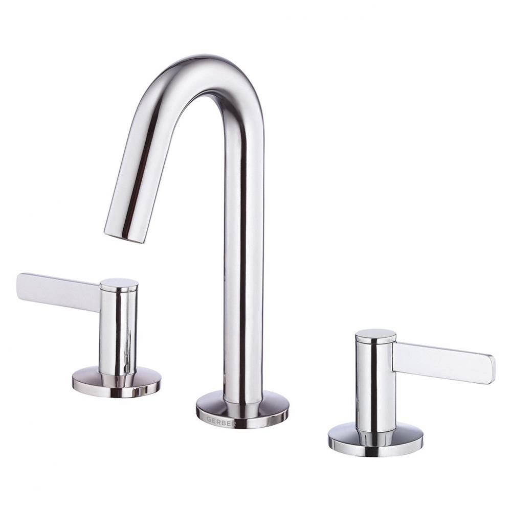Amalfi Trim Line 2H Widespread Lavatory Faucet w/ Metal Touch Down Drain 1.2gpm Chrome