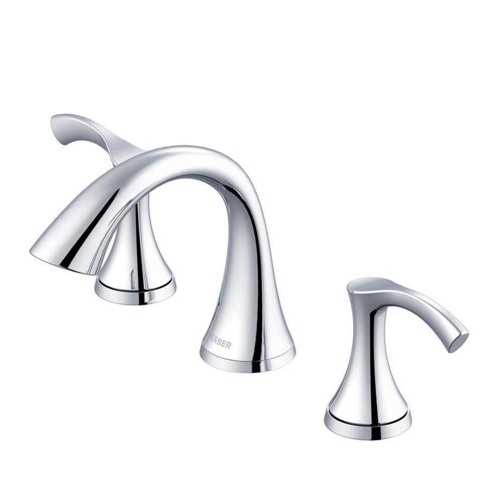 Antioch 2H Widespread Lavatory Faucet w/ Metal Touch Down Drain 1.2gpm Chrome