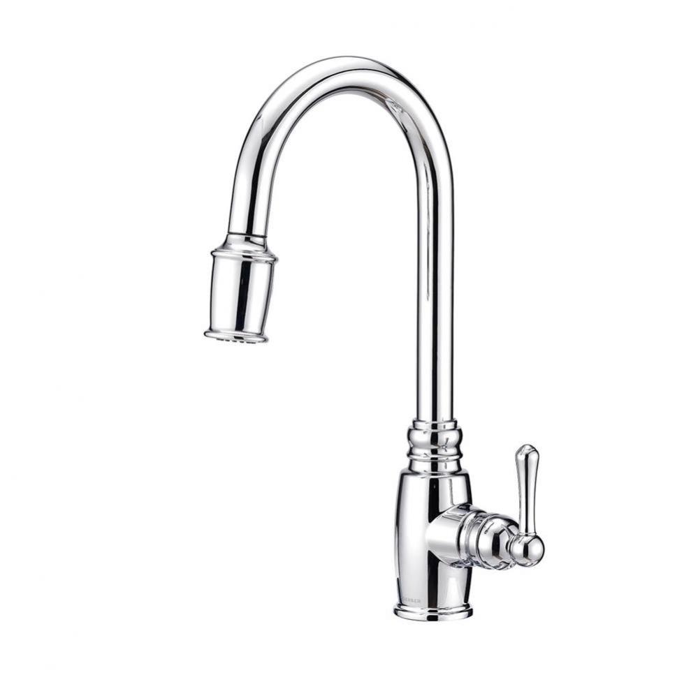 Opulence 1H Pull-Down Kitchen Faucet w/ Snapback 1.75gpm Chrome