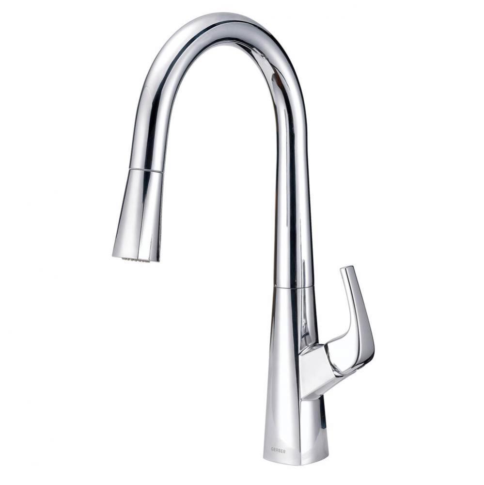 Vaughn 1H Pull-Down Kitchen Faucet w/ Snapback 1.75gpm Chrome