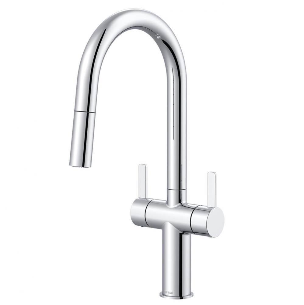 Amalfi 2H Pull-Down Kitchen Faucet w/ SnapBack Retraction 1.75gpm Chrome