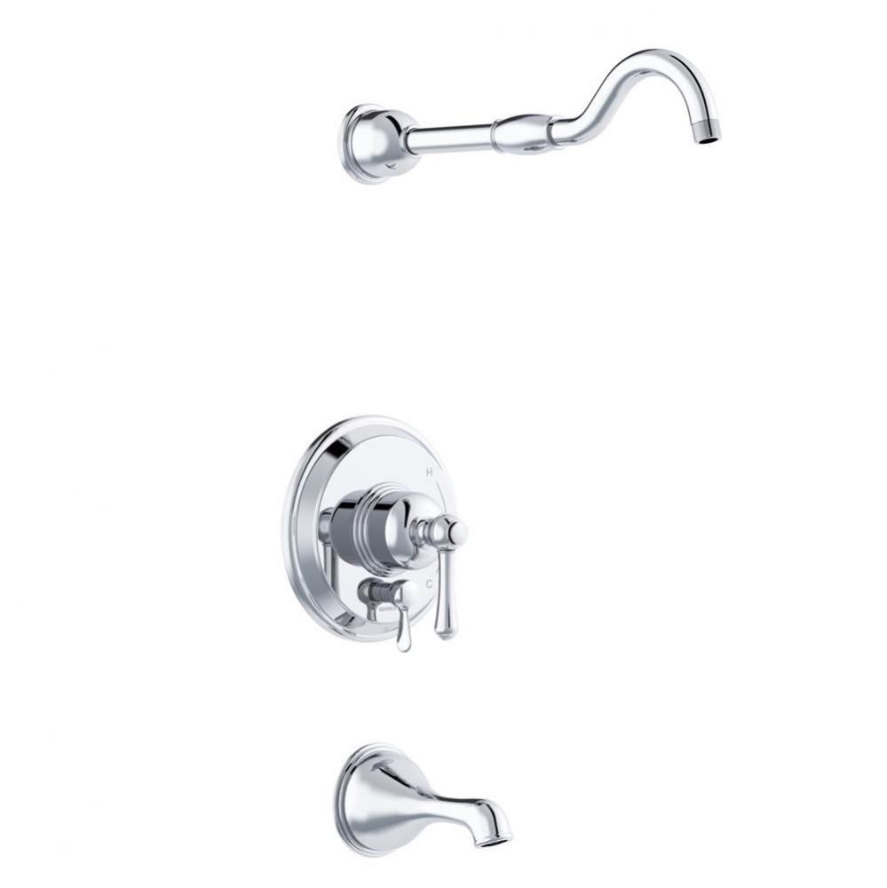 Opulence 1H Tub & Shower Trim Kit & Treysta Cartridge w/ Diverter on Valve Less Showerhead