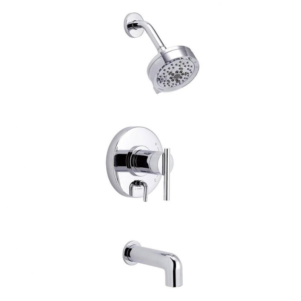 Parma 1H Tub & Shower Trim Kit & Treysta Cartridge w/ Diverter on Valve & 5 Function S