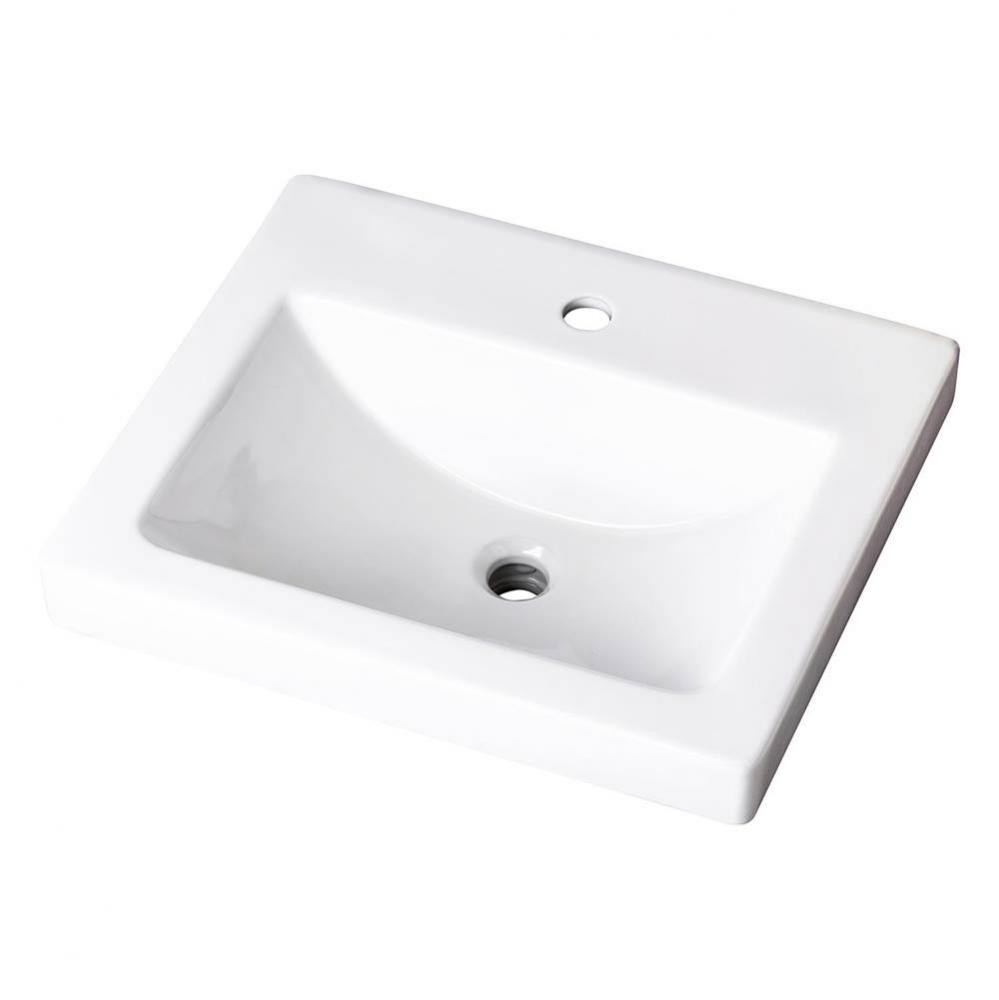 Wicker Park Countertop Lavatory 22-1/16''x17-3/4'' Rectangle with U-Shaped Bas