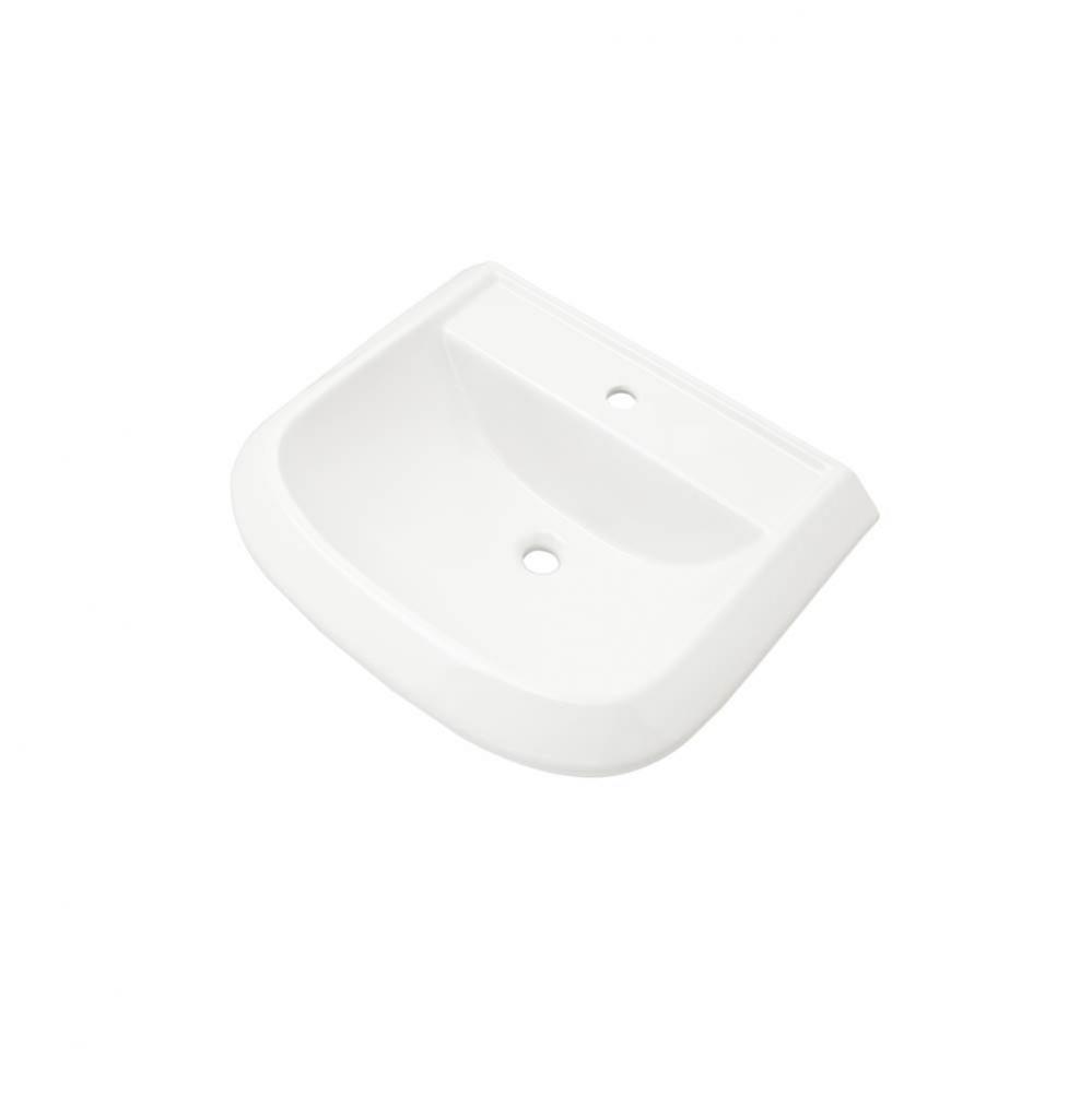 Avalanche Petite Ped Top 23''X19'' Single Hole White