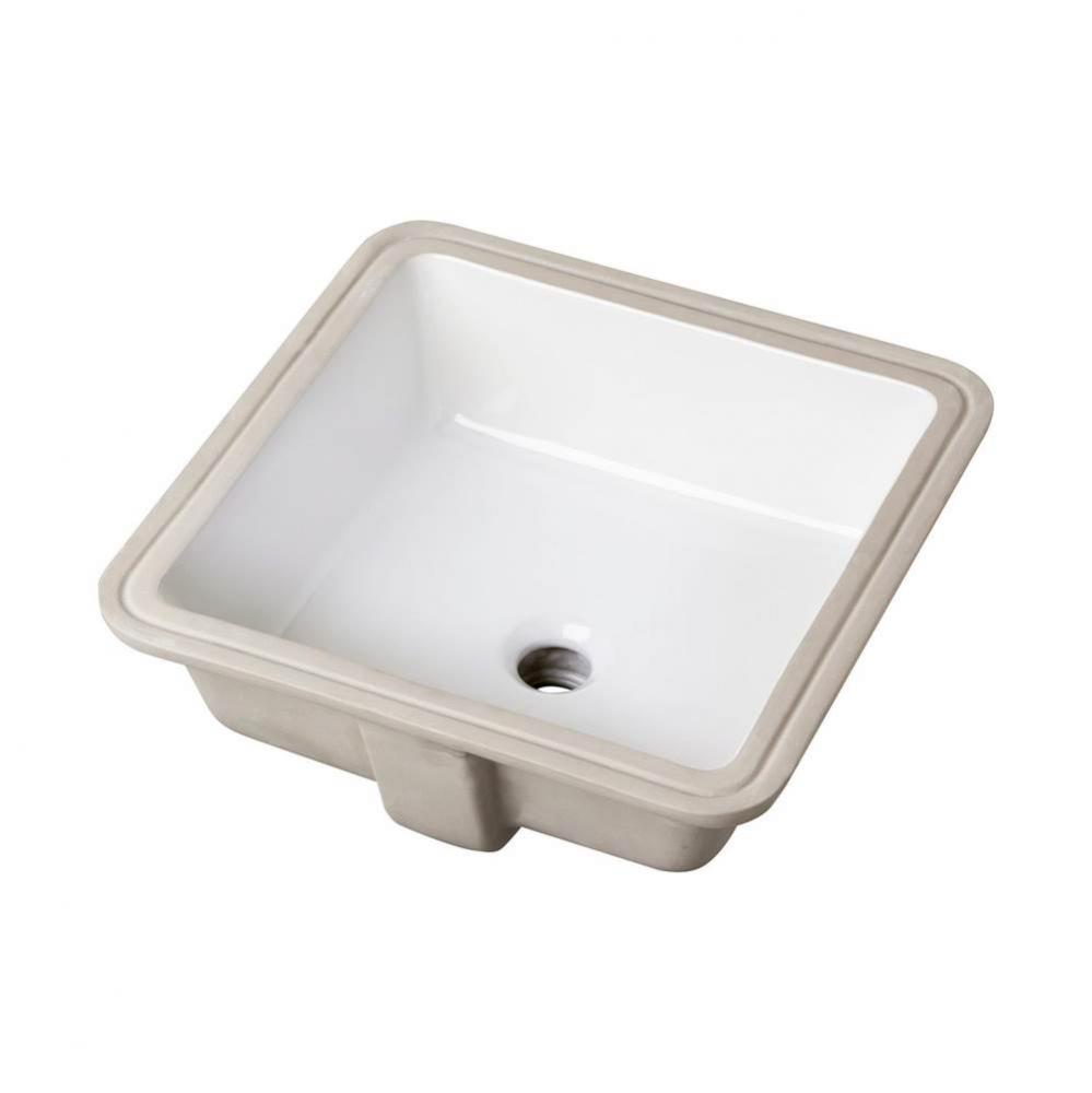 Wicker Park Undercounter Lavatory 16'' x 16'' Square White