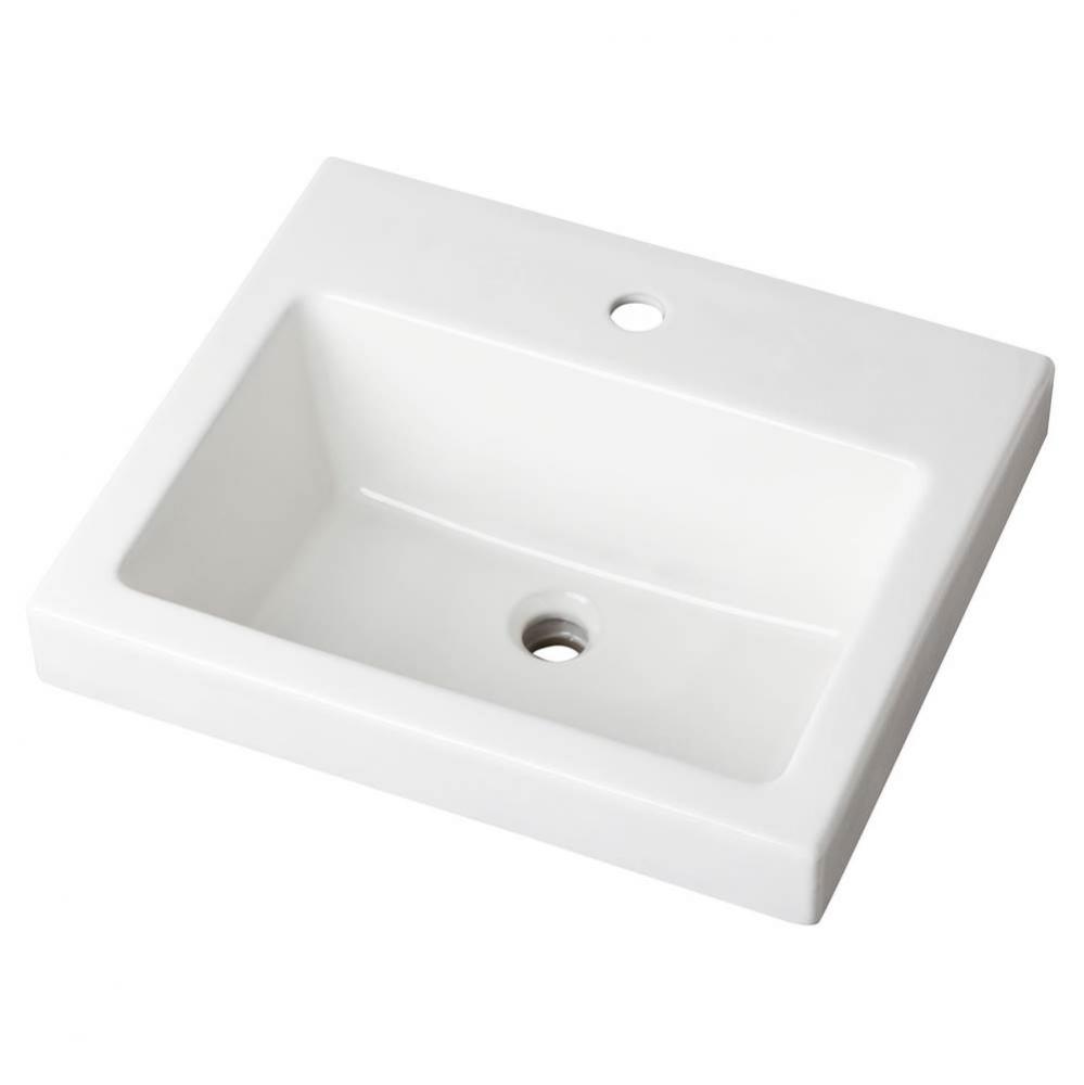 Wicker Park Countertop Lavatory 21''x18'' Rectangle Single Hole White
