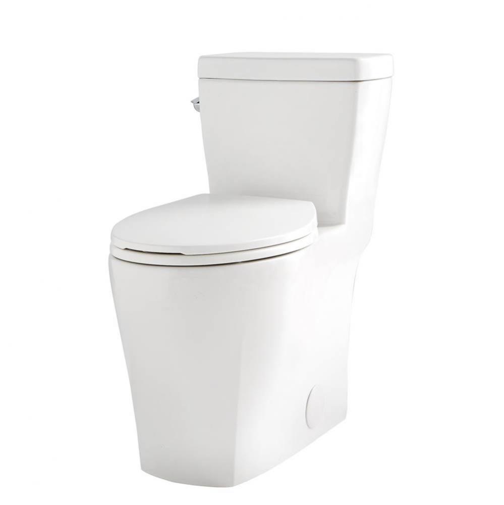 Lemora 1.28gpf 1pc ADA Elongated CT Toilet 12'' Rough-In White