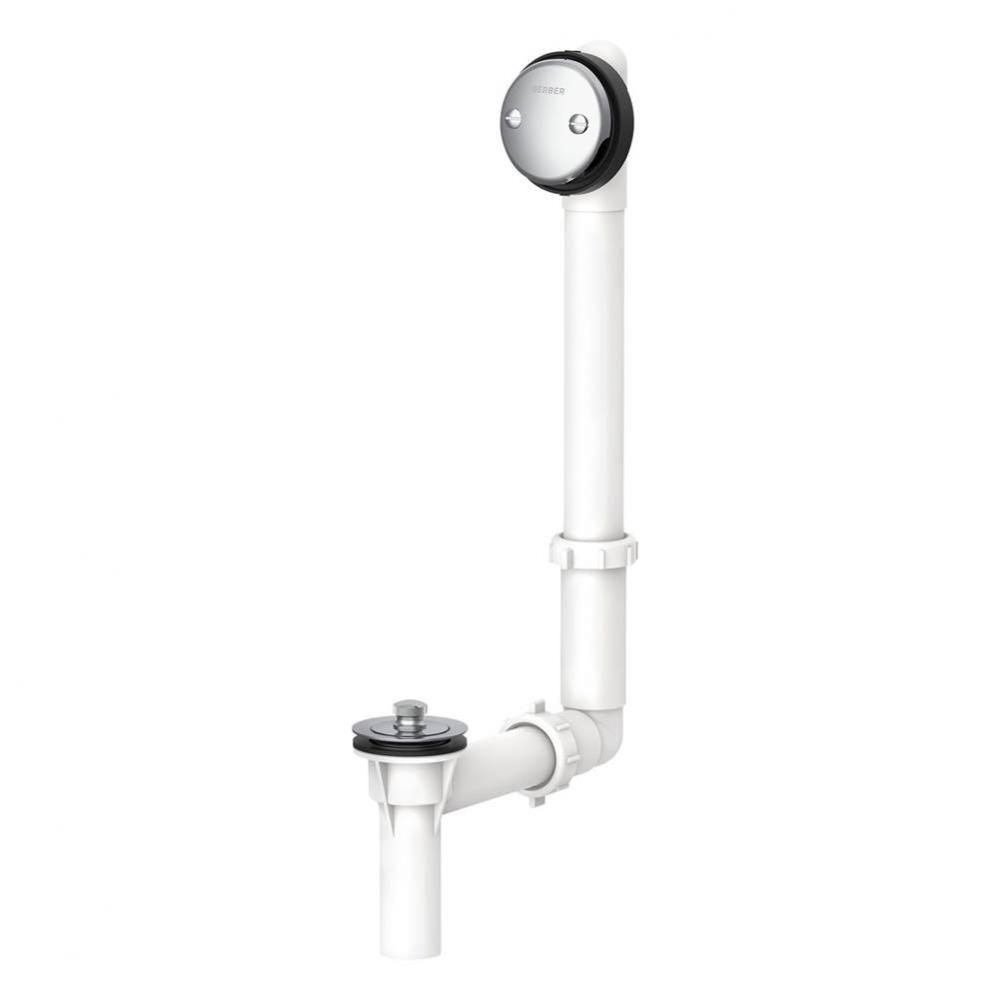 Gerber Classics PVC Drain in Shoe for Standard Tub with Retaining Ring Chrome