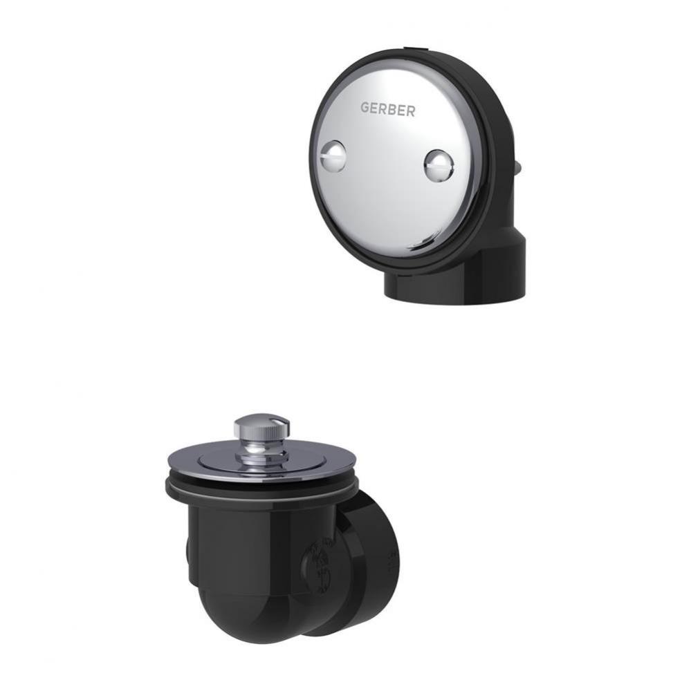 Gerber Classics Schedule 40 ABS Lift & Turn Drain Kit for Standard Tub Chrome