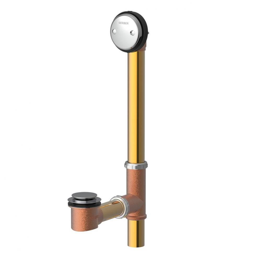 Gerber Classics Auto Trip Fit-all 20 Gauge Drain for Standard Tub with Horizontal Installation Chr