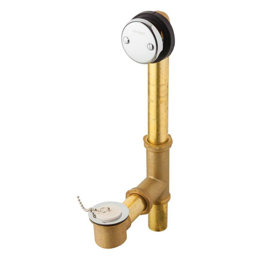 Gerber Classics Chain & Stopper Fit-all Drain for Standard Tub Chrome